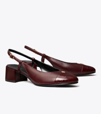 Pumps med tåhätta och slingback