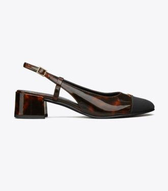 Pumps med tåhätta och slingback