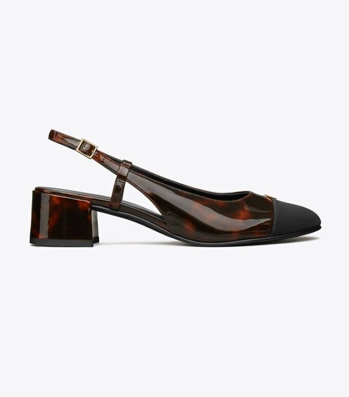 Pumps med tåhätta och slingback Pumps med tåhätta och slingback