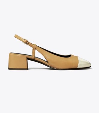 Pumps med tåhätta och slingback