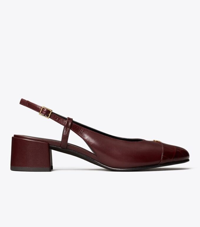Pumps med tåhätta och slingback