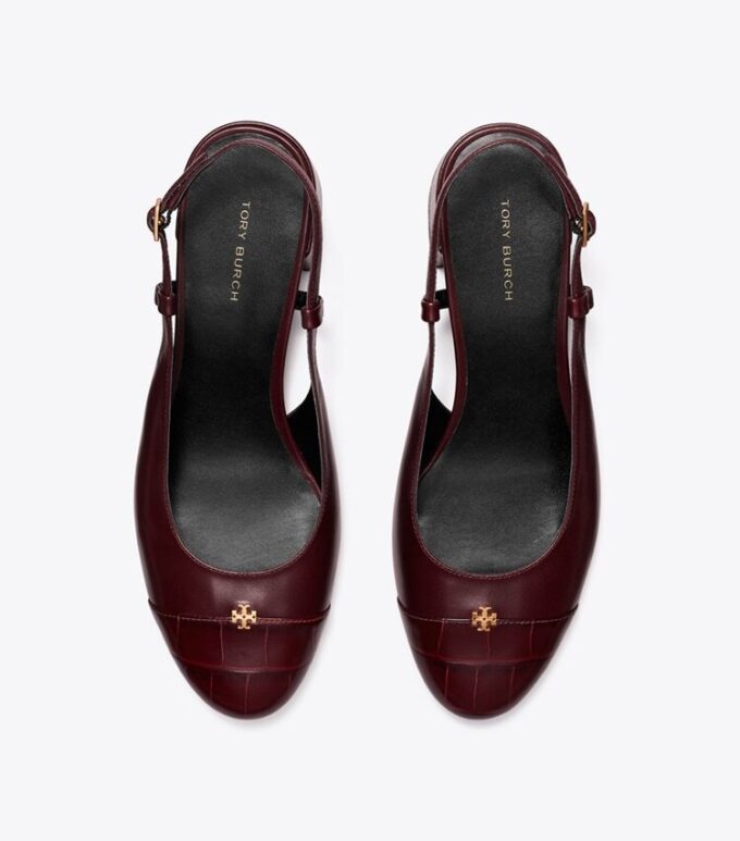 Pumps med tåhätta och slingback