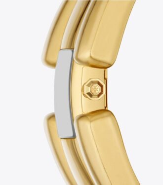 Puzzle Watch, guldfärgat rostfritt stål, 15 x 19 mm