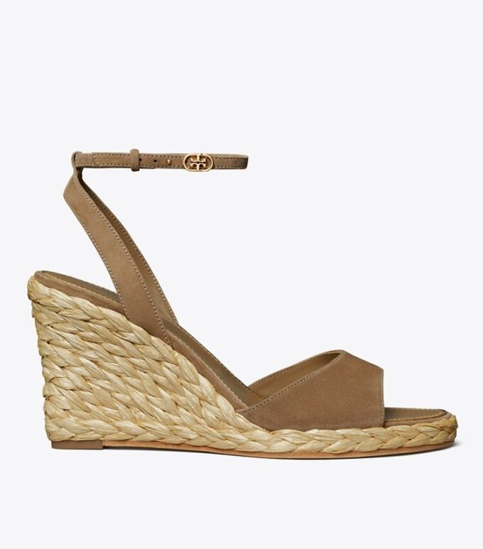 Raffia-sandaler med kilklack Raffia-sandaler med kilklack