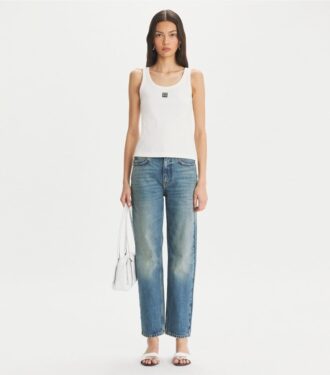 Raka jeans med vida ben