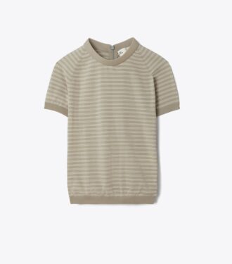 Randig nylon-mockneck