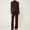 Randig ribbad mjuk teknikstickad turtleneck Randig ribbad mjuk teknikstickad turtleneck