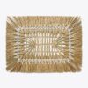 Rektangulär placemat i raffia, 4-pack Rektangulär placemat i raffia, 4-pack