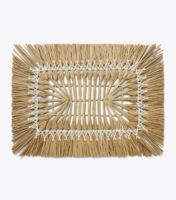 Rektangulär placemat i raffia, 4-pack Rektangulär placemat i raffia, 4-pack