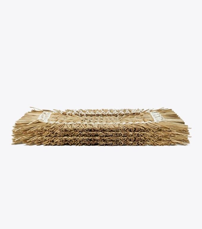Rektangulär placemat i raffia, 4-pack Rektangulär placemat i raffia, 4-pack