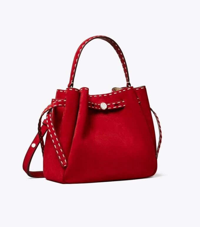 Romy Suede Pick Stitch Bucket Bag Romy Suede Pick Stitch Bucket Bag