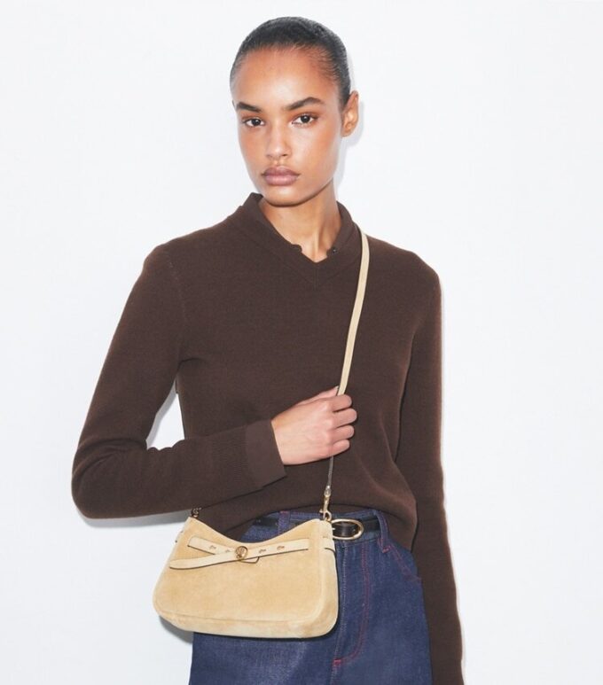 Romy Suede Zip Top Crossbody Bag Romy Suede Zip Top Crossbody Bag