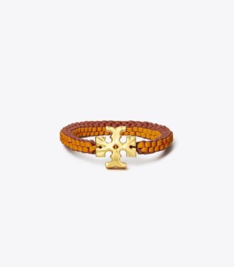 Roxanne vävt läderarmband
