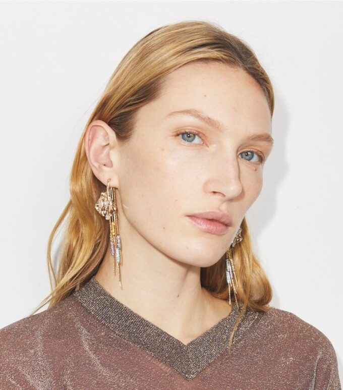 Runway Embellished Front-Back Earrings Runway Embellished Front-Back Earrings