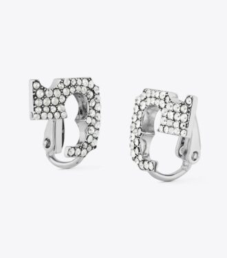 Runway Pavé Serif T Clip-On Örhängen