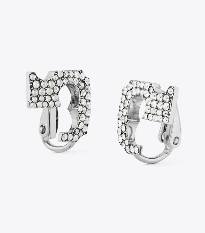 Runway Pavé Serif T Clip-On Örhängen Runway Pavé Serif T Clip-On Örhängen