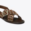 Sandaler med korsade remmar