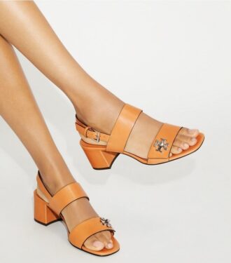Sandaler med vridlås och klack