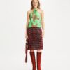 Satin Paisley Knot Top