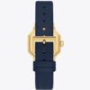 Sawyer Octagonal Watch, marinblått läder/guldfärgat rostfritt stål, 28 x 32 mm Sawyer Octagonal Watch, marinblått läder/guldfärgat rostfritt stål, 28 x 32 mm