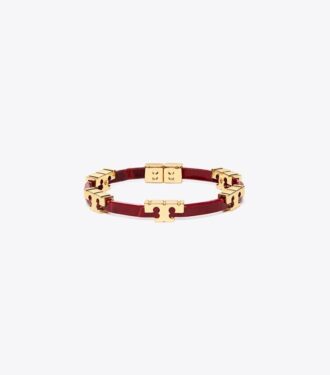 Serif-T stapelbart armband med krokodilmönster