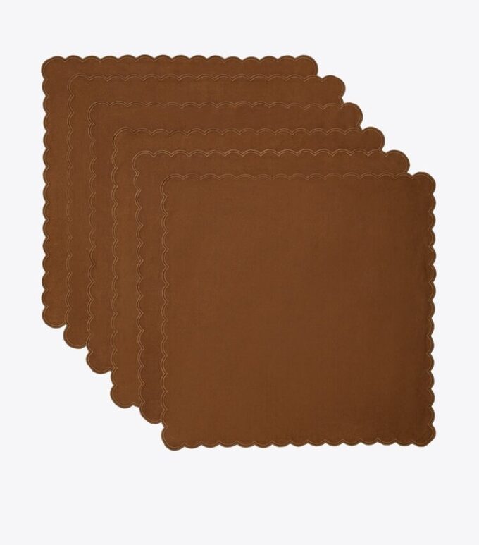 Servetter i linne med vågig kant, 6-pack Servetter i linne med vågig kant, 6-pack