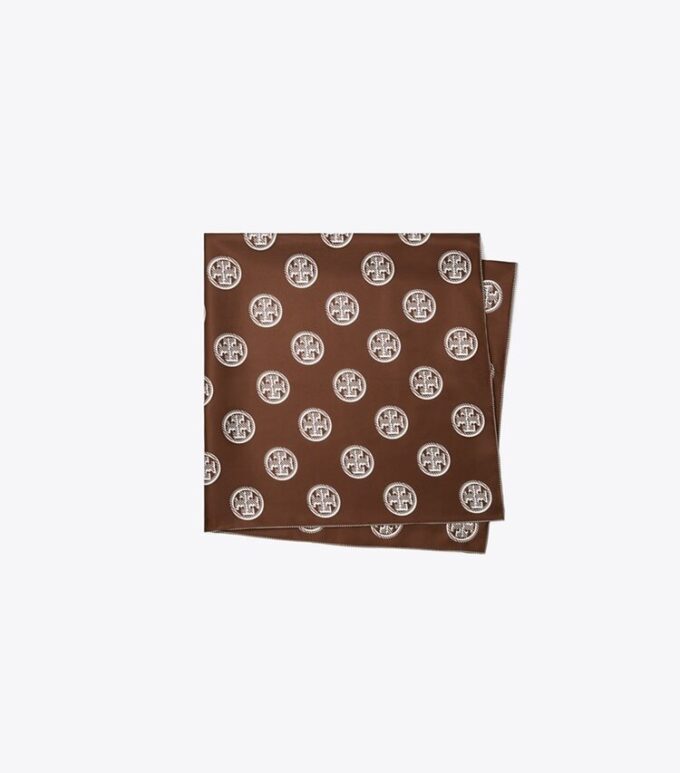 Silkescarf med medaljonglogotyp