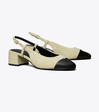 Slingback med tåhätta