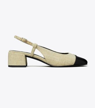 Slingback med tåhätta