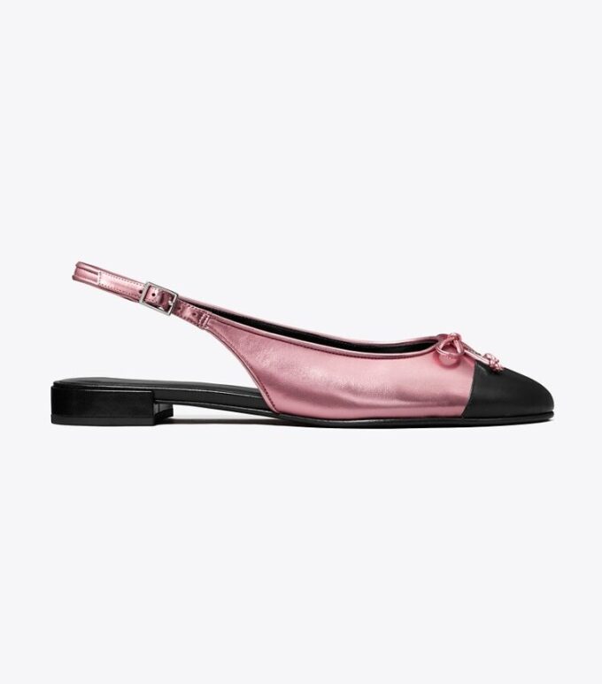 Slingback med tåhätta