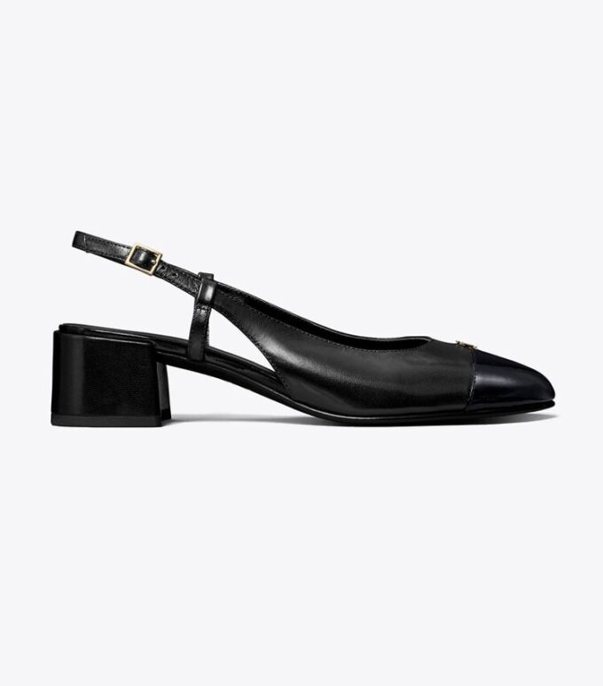 Slingback med tåhätta