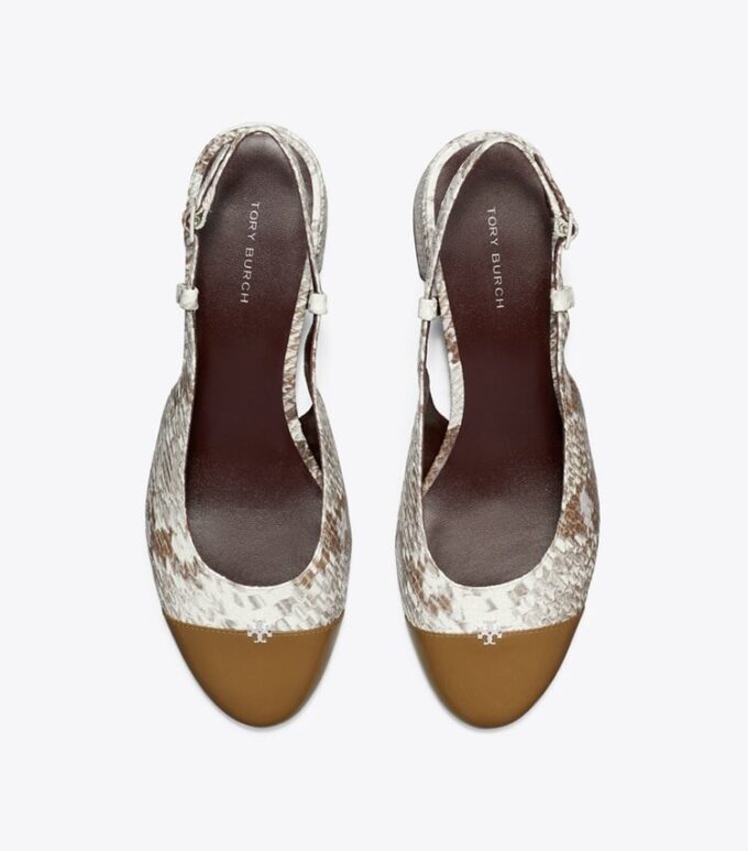 Slingback med tåhätta