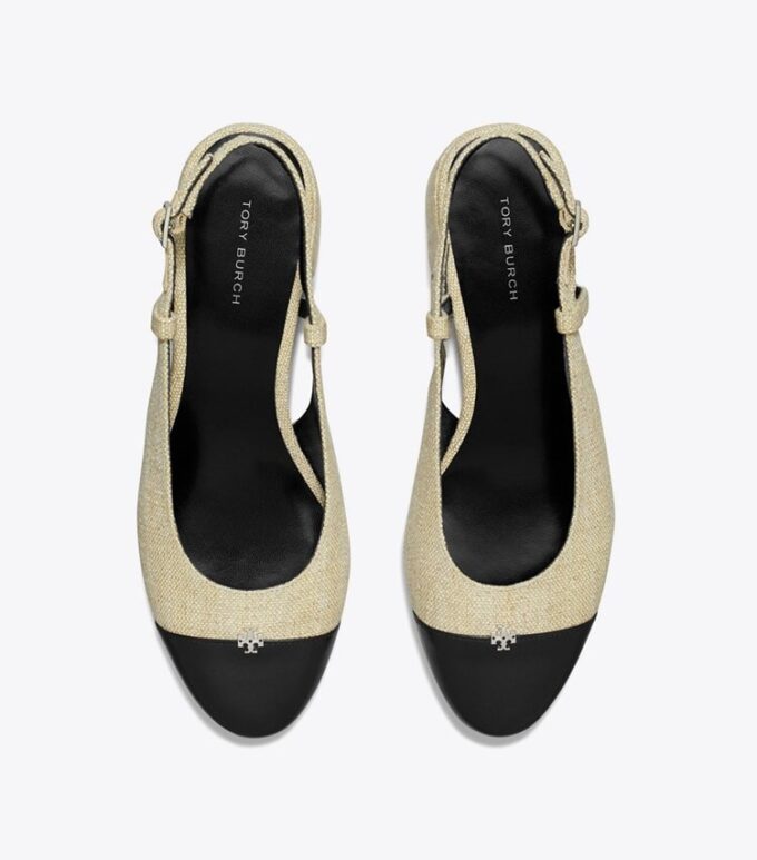 Slingback med tåhätta