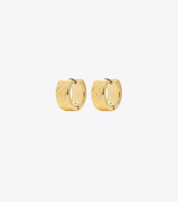Små Icon T Monogram-örhängen