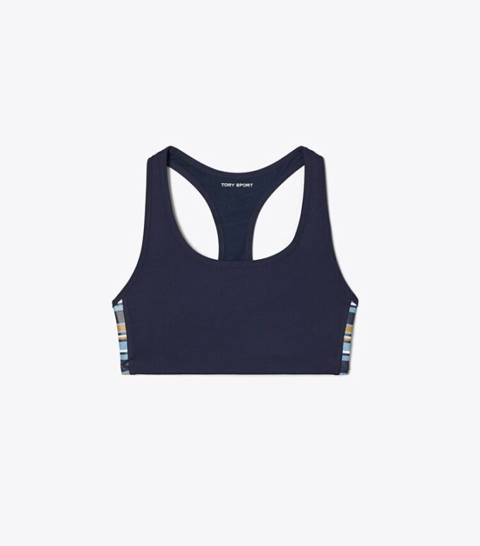 Spectrum Side-Stripe Mesh-Back Bra