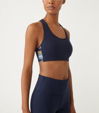 Spectrum Side-Stripe Mesh-Back Bra Spectrum Side-Stripe Mesh-Back Bra