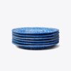 Spongeware Canape Plate, set om 6 Spongeware Canape Plate, set om 6