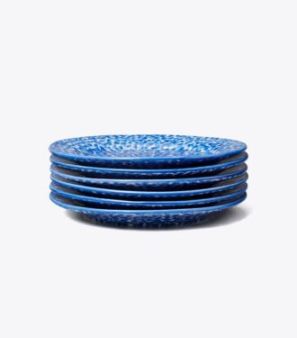 Spongeware Canape Plate, set om 6