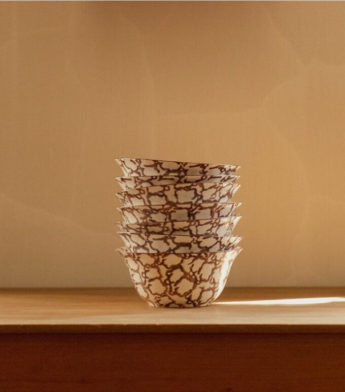 Spongeware liten skål, set om 4 Spongeware liten skål, set om 4