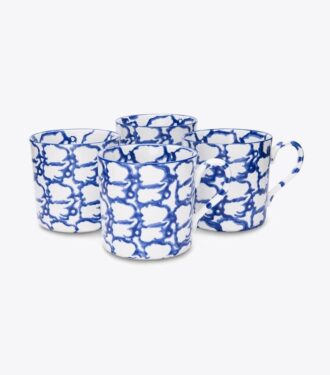 Spongeware-mugg, set om 4
