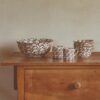 Spongeware-mugg, set om 4 Spongeware-mugg, set om 4