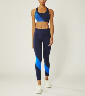 Superhög midja, viktlösa leggings med färgblock Superhög midja, viktlösa leggings med färgblock