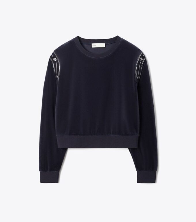 T Logo Velour Crewneck T Logo Velour Crewneck