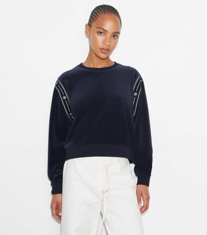 T Logo Velour Crewneck T Logo Velour Crewneck