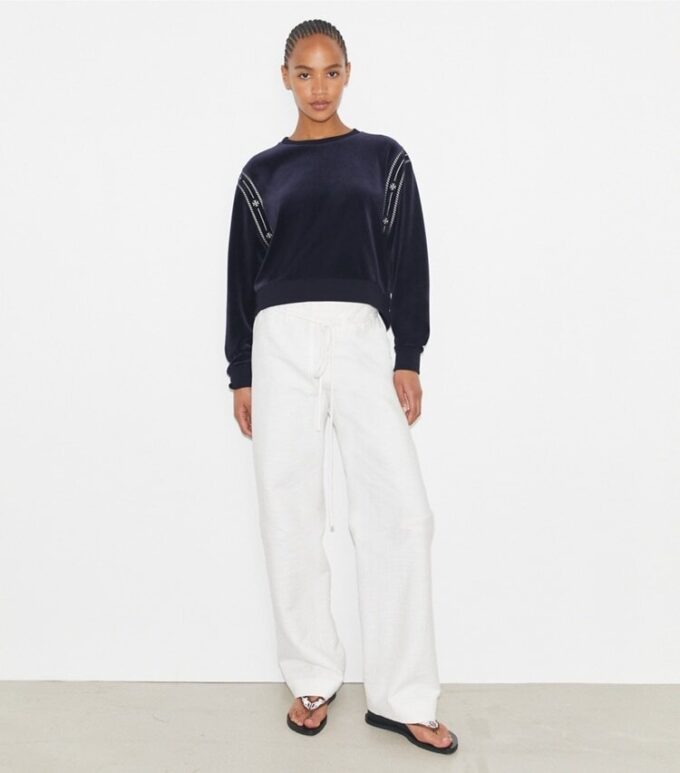 T Logo Velour Crewneck T Logo Velour Crewneck
