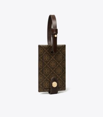 T Monogram-bagagetag i belagd canvas