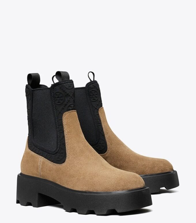 T Monogram Chelsea Lug Boot T Monogram Chelsea Lug Boot