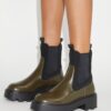 T Monogram Chelsea Lug Boot T Monogram Chelsea Lug Boot