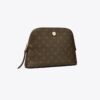 T Monogram Coated Canvas Dome Cosmetic Case