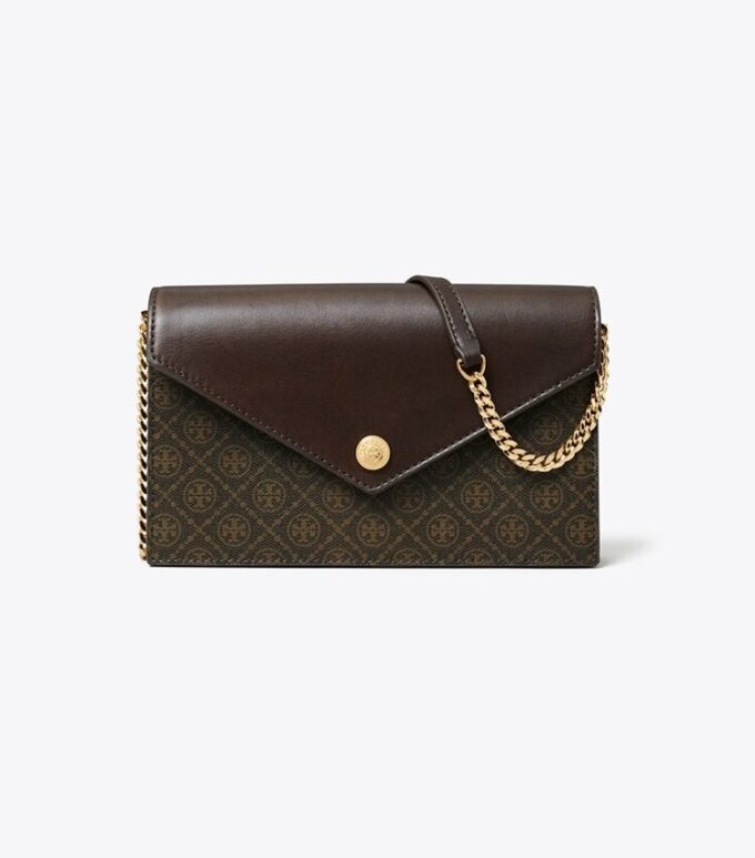 T Monogram Coated Canvas Envelope Crossbody T Monogram Coated Canvas Envelope Crossbody